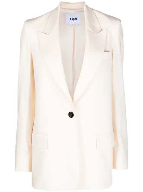 MSGM single-breasted blazer Neutrals 3441MDG3223710104