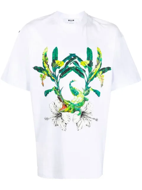 MSGM graphic-print T-shirt White 3440MM19023700201