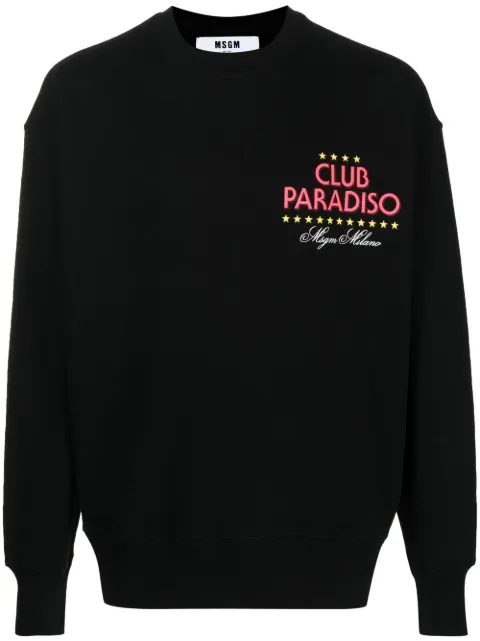 MSGM logo-print sweatshirt Black 3440MM172237000