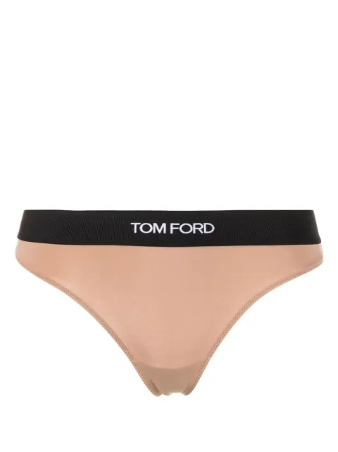 TOM FORD logo-waistband thong Neutrals KNJ009JEX011DP061