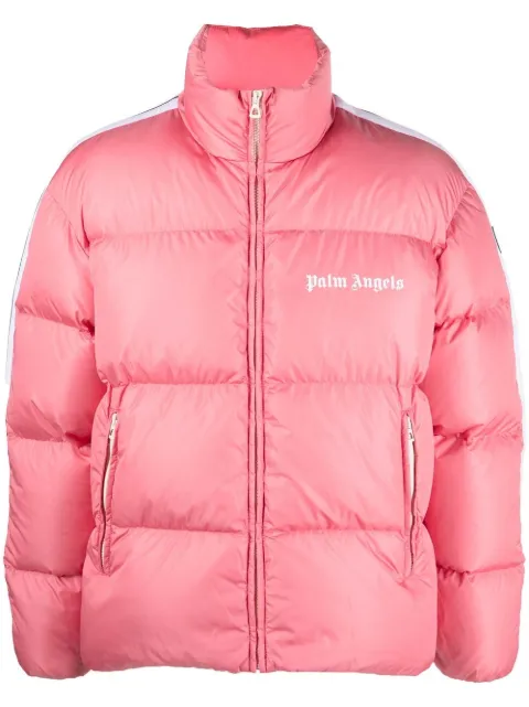 Palm Angels logo-print padded jacket Pink PMED019F22FAB0013001