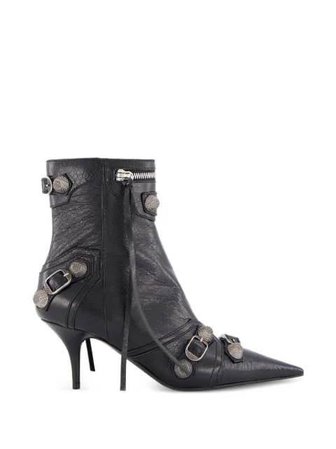 Balenciaga Cagole studded leather ankle boots Black 694390WAD4E