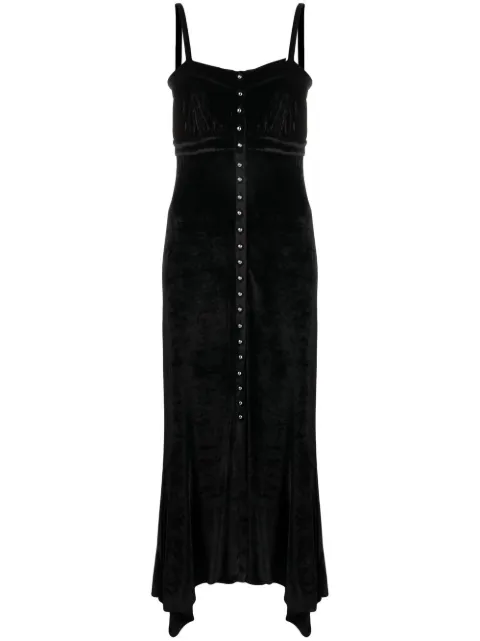 Rabanne asymmetric button-up midi dress Black 22AJRO424VI0212