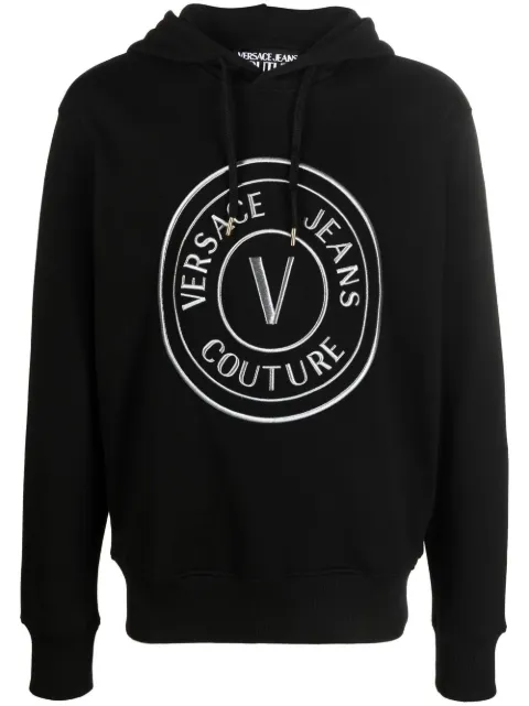 Versace Jeans Couture logo drawstring hoodie Black 73GAIT05CF00T73UP306