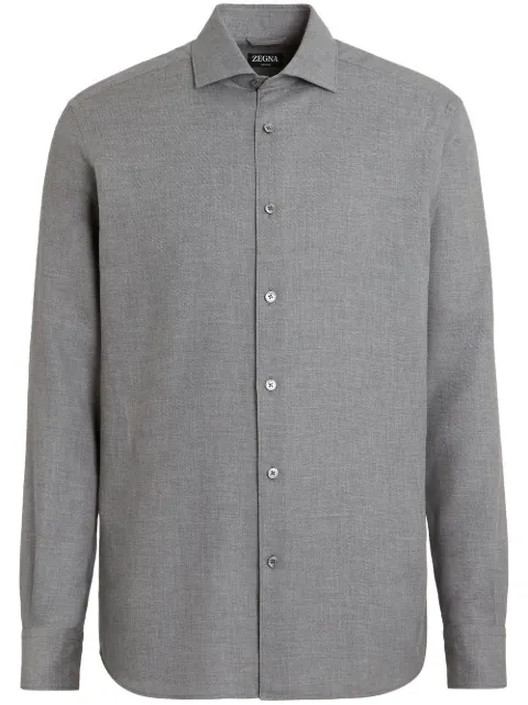 Zegna Cashco long-sleeve shirt Grey E7X44SRF5