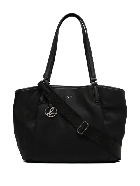 agnès b. fmedium zipped shoulder bag Black O417VN01