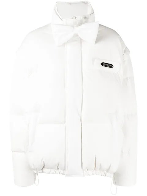 Kimhekim logo-patch puffer jacket White PF22JP011WH