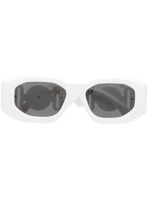 Versace Eyewear Medusa-plaque detail sunglasses White VE4425U31487