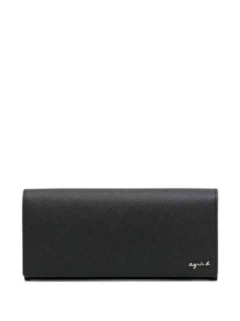 agnès b. logo-plaque leather wallet Black N402VCJ7