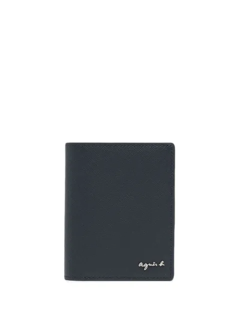 agnès b. bi-fold leather cardholder Blue O620VCJ7