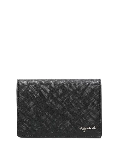 agnès b. bi-fold leather cardholder Black N406VCJ7
