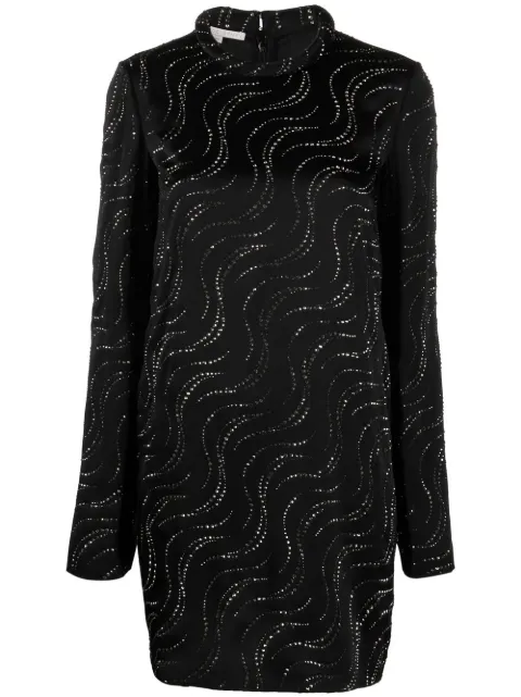 Stella McCartney rhinestone embellished shift dress Black 6A00513AU3091000