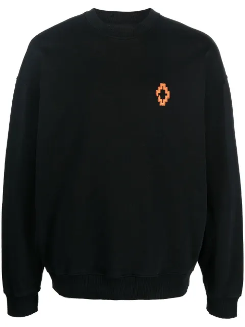 COUNTY OF MILAN fringed-detailing crew neck sweatshirt Black CMBA097F22FLE0051020