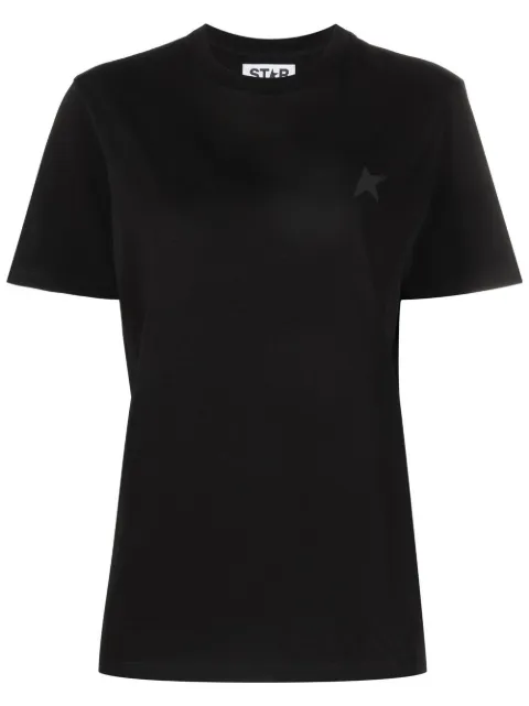 Golden Goose logo-embroidered short-sleeved T-shirt Black GWP01220P000593