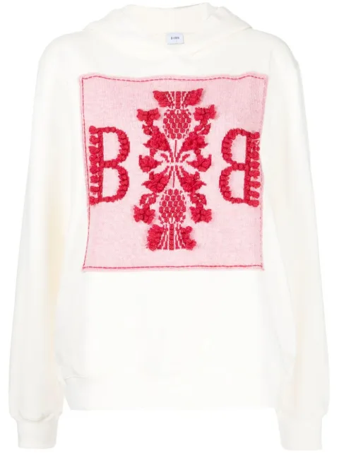 Barrie logo-patch cotton hoodie Neutrals C104345