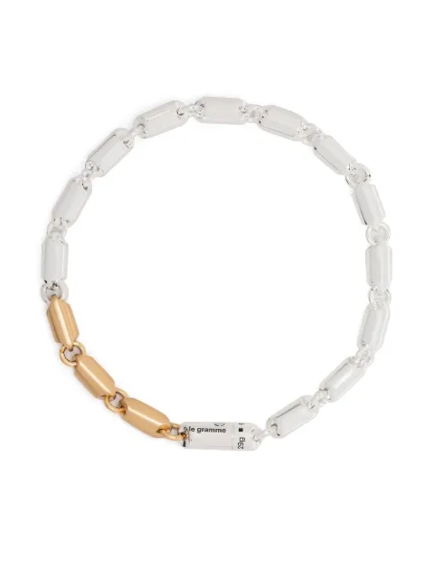 Le Gramme 18kt gold and sterling silver 27g Segement bracelet Silver LGCARBR3OJPO18127