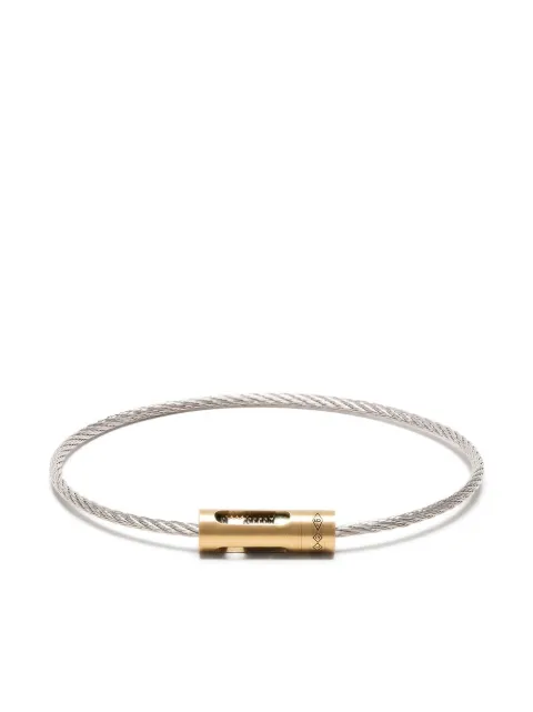 Le Gramme 18kt yellow gold and titanium 6g Cable bracelet Silver LGCOJTIPEOBR05106