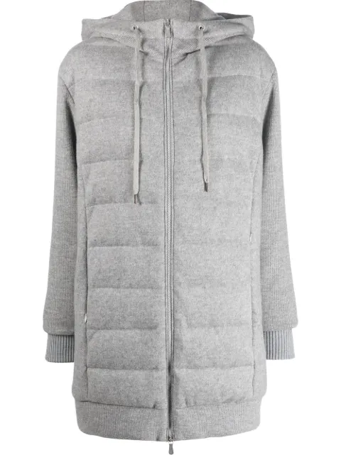 Eleventy Bimateric feather-down cashmere padded coat Grey F85SPOF06TES0F269