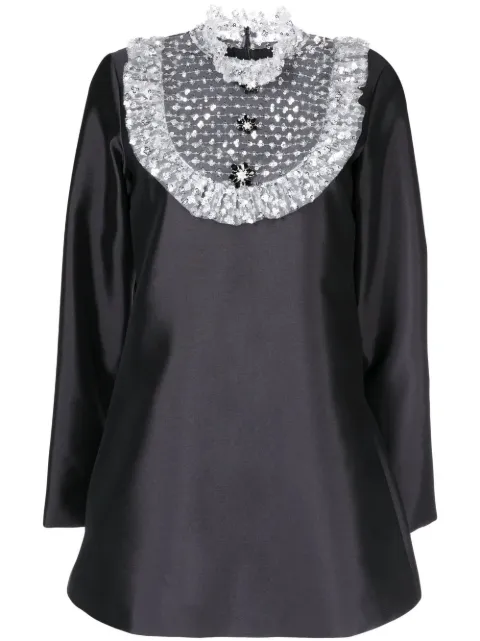 Macgraw Tempo long-sleeve mini dress Black TempoDress