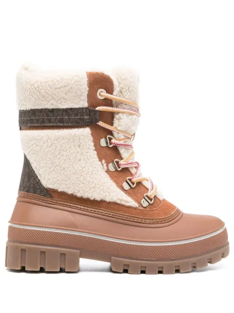 Michael Michael Kors Ozzie faux-shearling trim boots Brown 40F2OZFB5D