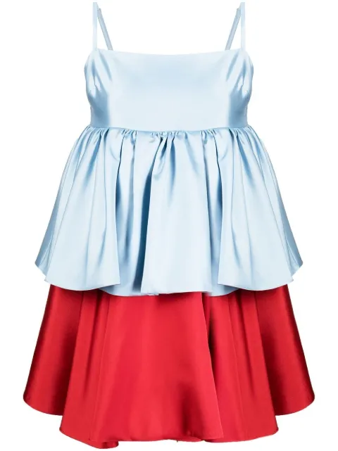 Macgraw Conversation tiered mini dress Blue CONVERSATIONDRESSINREDBLUE