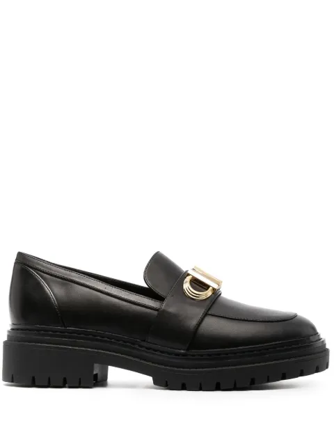 Michael Michael Kors Parker lug logo-plaque loafers Black 40F2PKFP1L