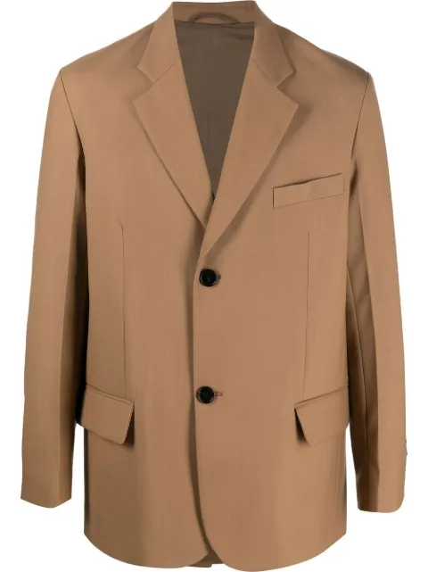 Marni single-breasted tailored blazer Brown GUMU0086BQTW839