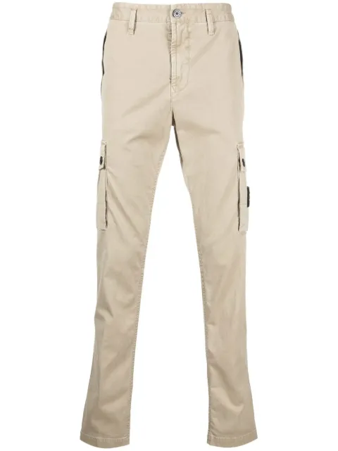 Stone Island Compass-patch cargo trousers Neutrals 7715303L1