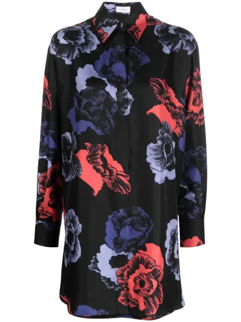 Ferragamo floral-print long-sleeve shirt Black 755560