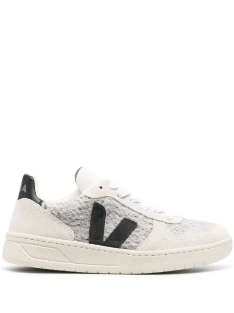 VEJA V-10 woven lace-up sneakers Grey VX0401439