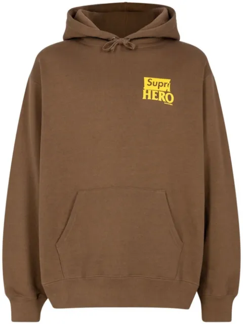 Supreme Antihero drawstring hoodie Brown SU11950
