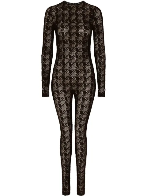 Dolce & Gabbana semi-sheer lace jumpsuit Black F6ARBZFLREQ