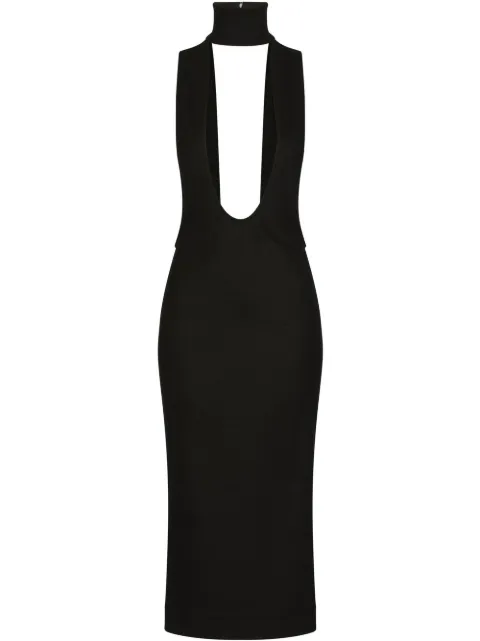 Dolce & Gabbana cut-out midi dress Black F6APHTFUGKF