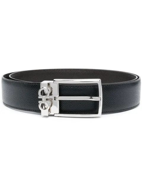 Ferragamo reversible and adjustable Gancini belt Black 708206