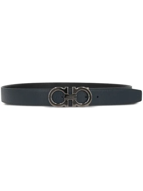 Ferragamo reversible and adjustable Gancini belt Black 687611