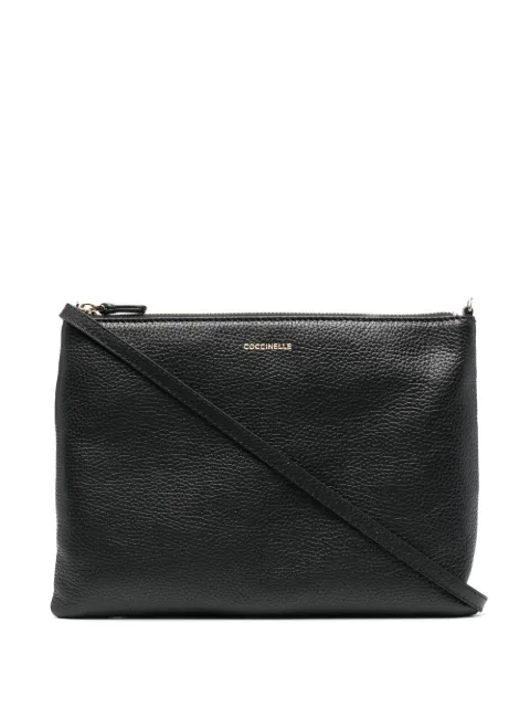 Coccinelle pebble-texture leather crossbody bag Black E5MMA55F401