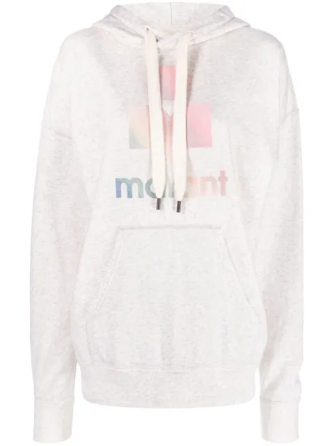 MARANT ÉTOILE Mansel logo-print hoodie Neutrals 22ASW036222A043E