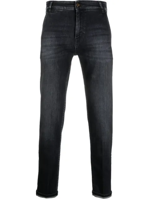 PT Torino logo-patch straight-leg jeans Black C5ZJ01Z20BASCA47