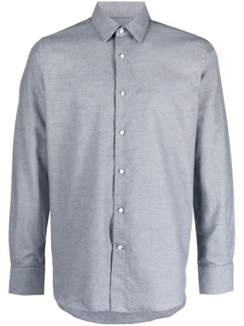 Canali buttoned-up long-sleeved shirt Blue GX026187714