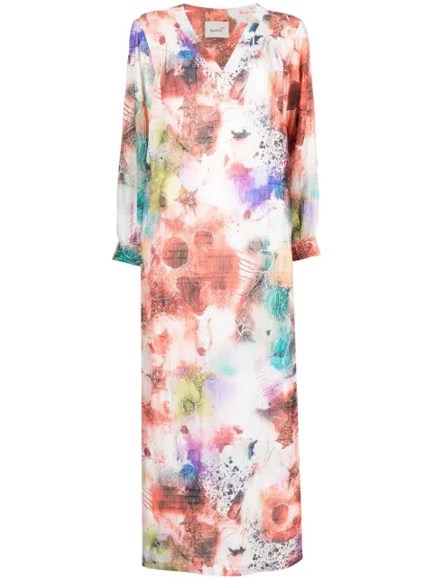 Bambah Gardenia floral maxi dress Multicolour BMRM2306