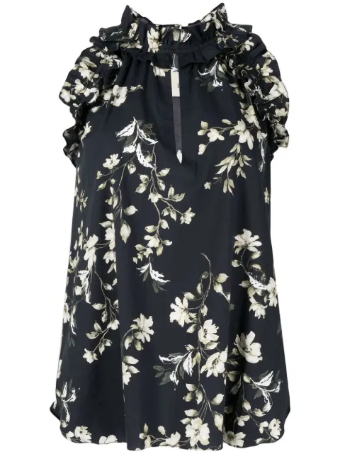 Bambah Josephine floral-print blouse Black BMRE2324