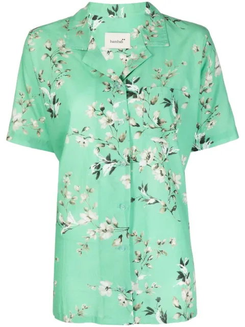 Bambah floral short-sleeve shirt Green BMRE2329