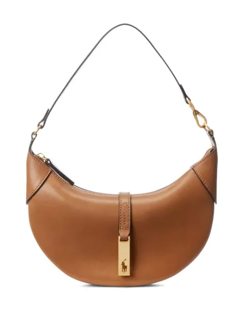 Polo Ralph Lauren small Polo ID leather shoulder bag Neutrals 428871248003