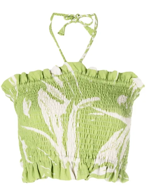 Bambah Linden cropped top Green BMSS2307