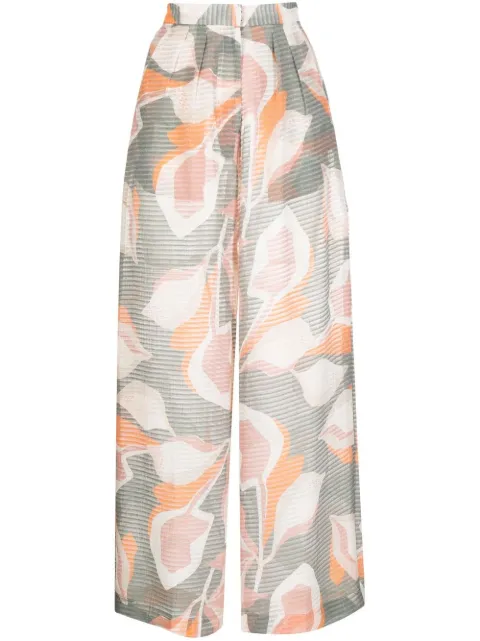 Bambah Gana abstract-print trousers Green BMSS2302