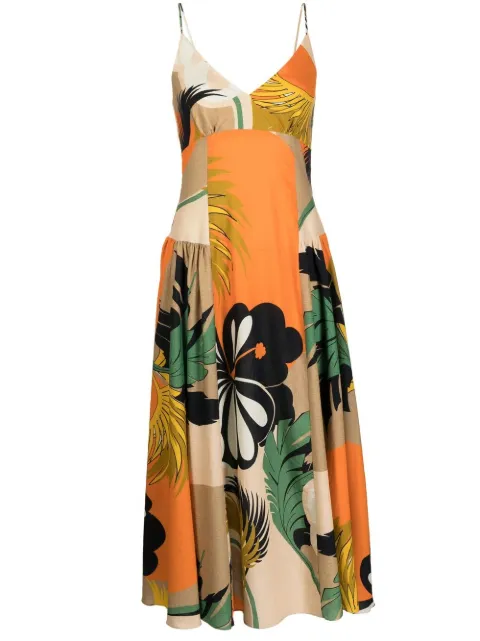 Bambah Amazonia mix-print sleeveless dress Multicolour BMSS2322