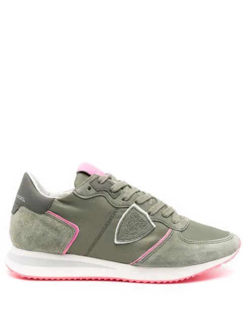Philippe Model Paris Tropez suede-panelled sneakers Green TZLDWN29