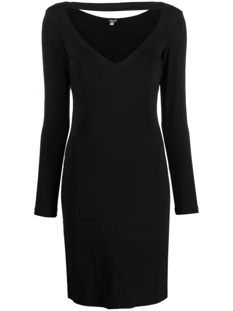 Versace Pre-Owned 2000s pre-owned V-neck fitted dress Black VERS380AS