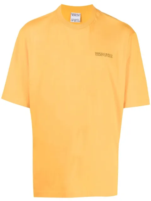 COUNTY OF MILAN Tempera Cross T-shirt Yellow CMAA054F22JER0011160
