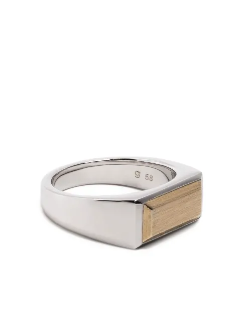 Tom Wood Peaky rectangle band ring Silver 100857